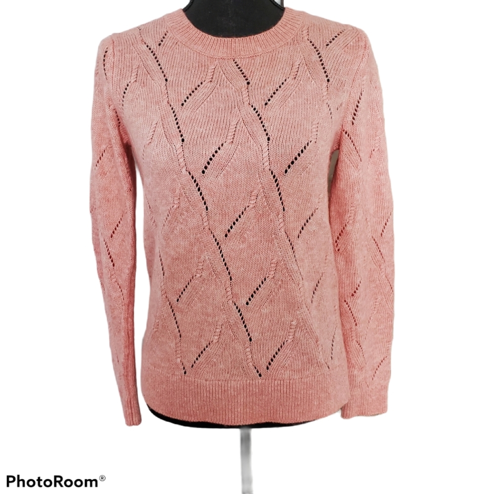 Ann Taylor LOFT pink long sleeve sweater